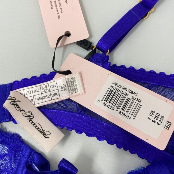 Agent Provocateur Rozlyn Cobalt Blue 36B/3 Set NWT - Picture 14 of 15
